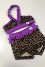 Lil Divas Dancewear The Brinkley Set // Purple Cheetah