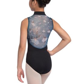 Zip Front Leo with Nutcracker Print Youth