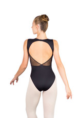 Ballet Rosa Adult Thea Open Back Boat Neck Leotard (Black/Rose Gold)