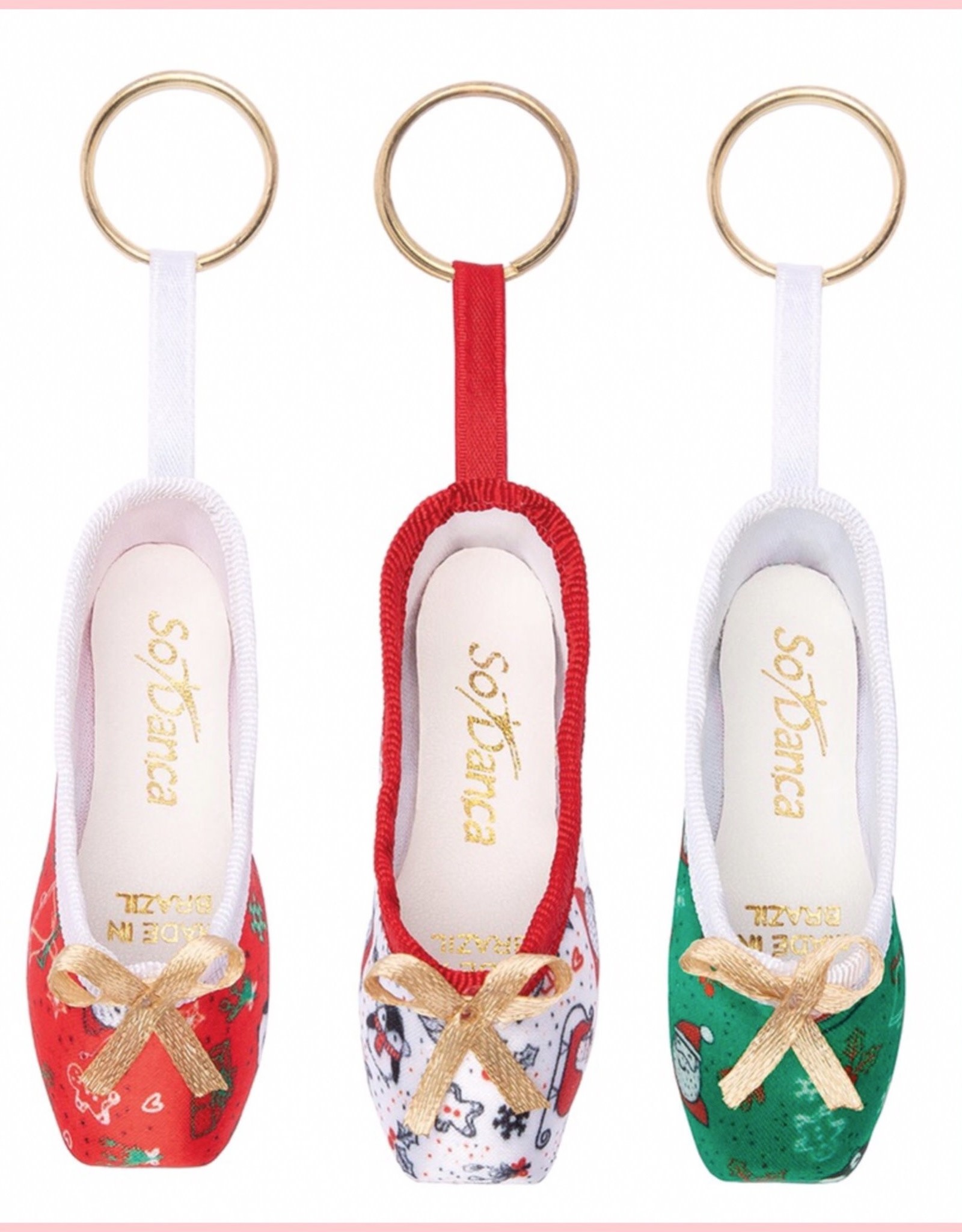 So Danca Holiday Pointe Shoe Keychain - KC15