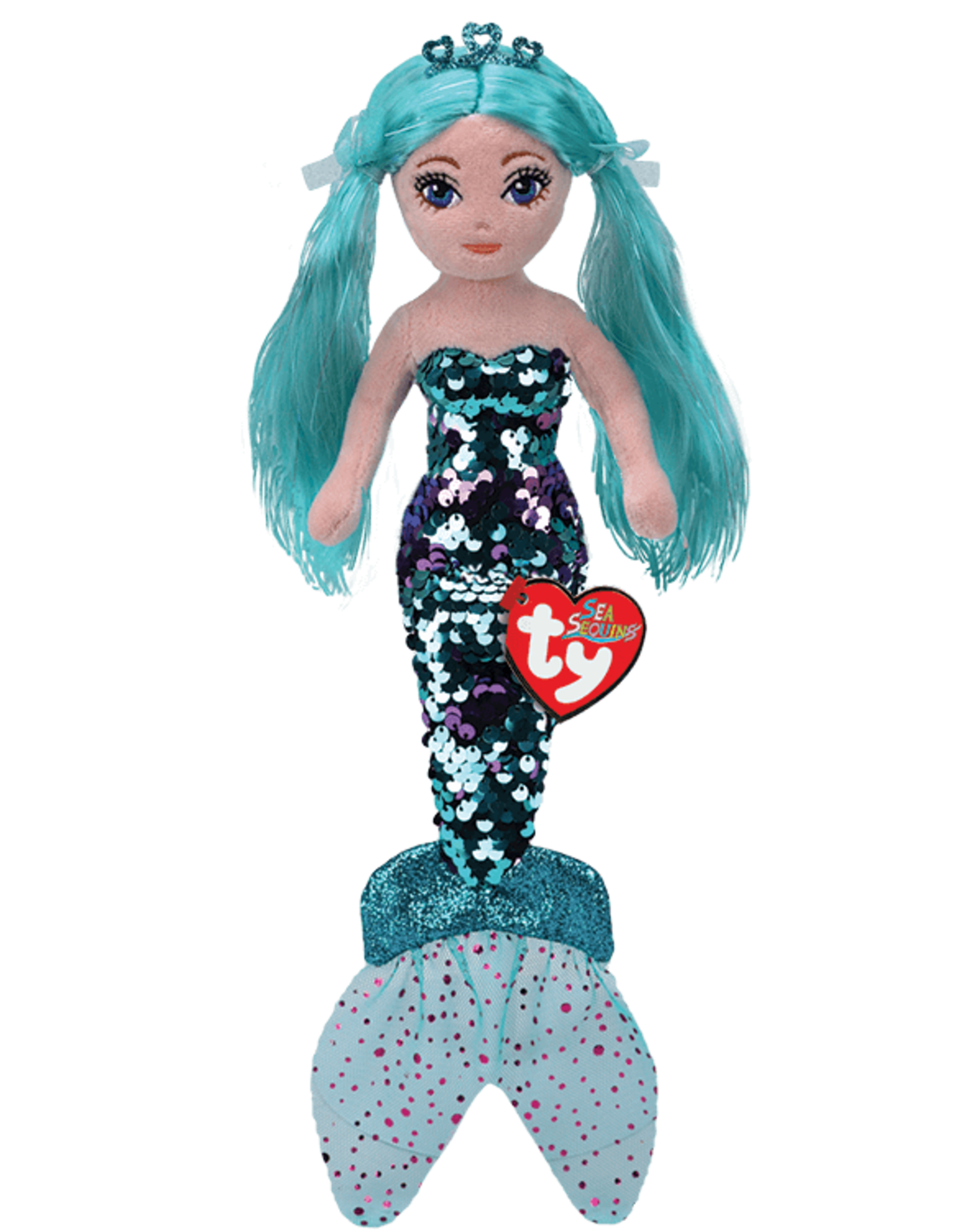 Ty Beanie Sea Sequins Azure Aqua Mermaid