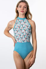 Suffolk Citrus Sunrise High Neck Leotard with Mesh Back Tween 2416C