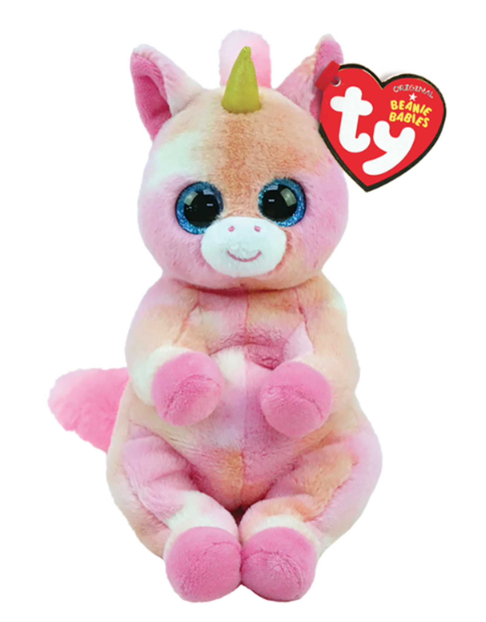 Ty Beanie Bellies Skylar The Pink and Orange Unicorn