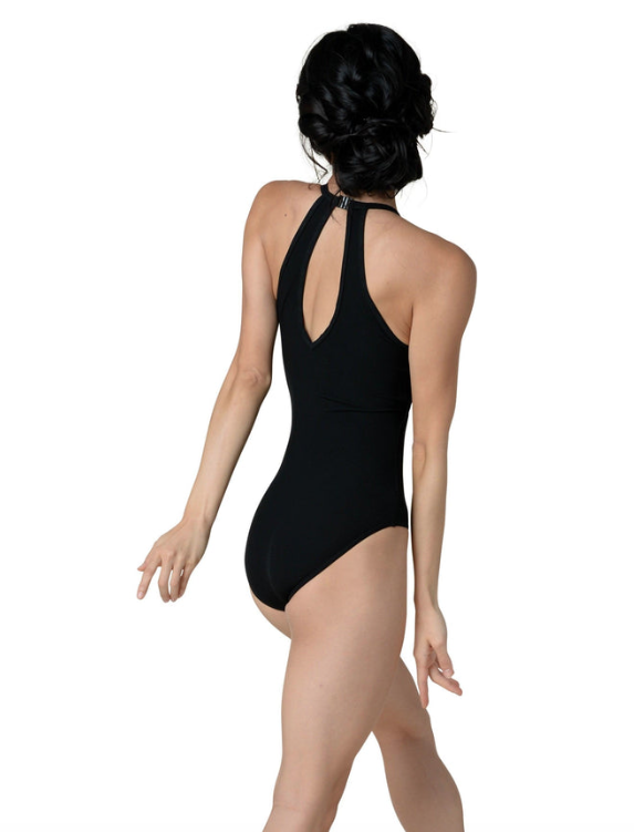 マラソン限定！ポイント5倍 Rosary moon Black ribbon rib leotard