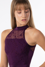 Suffolk 2428A Evening Meadow Illusion High Neck Adult Leotard