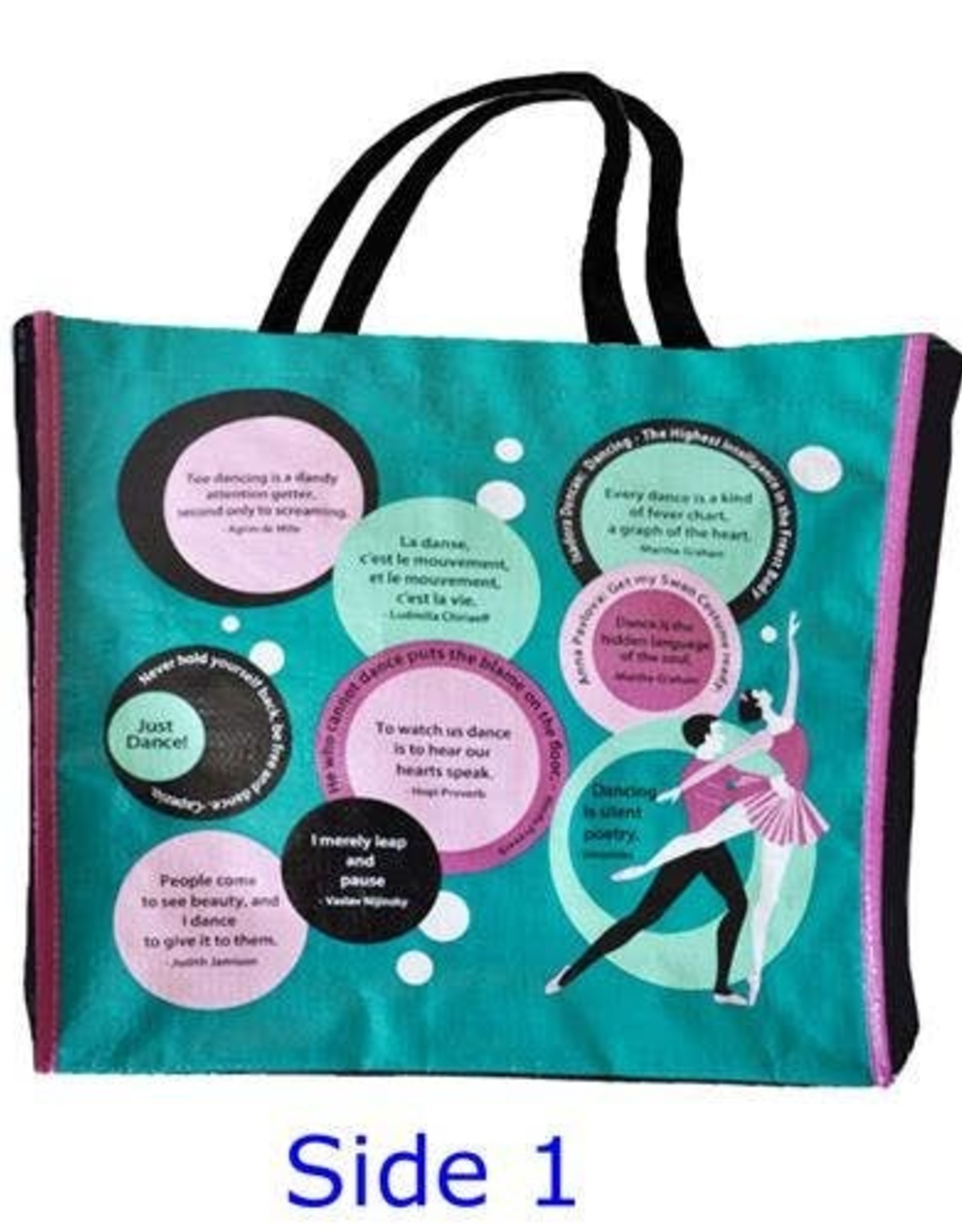 N.B.G. Reusable Ballet Quotes Design Shopping Ballet Bag