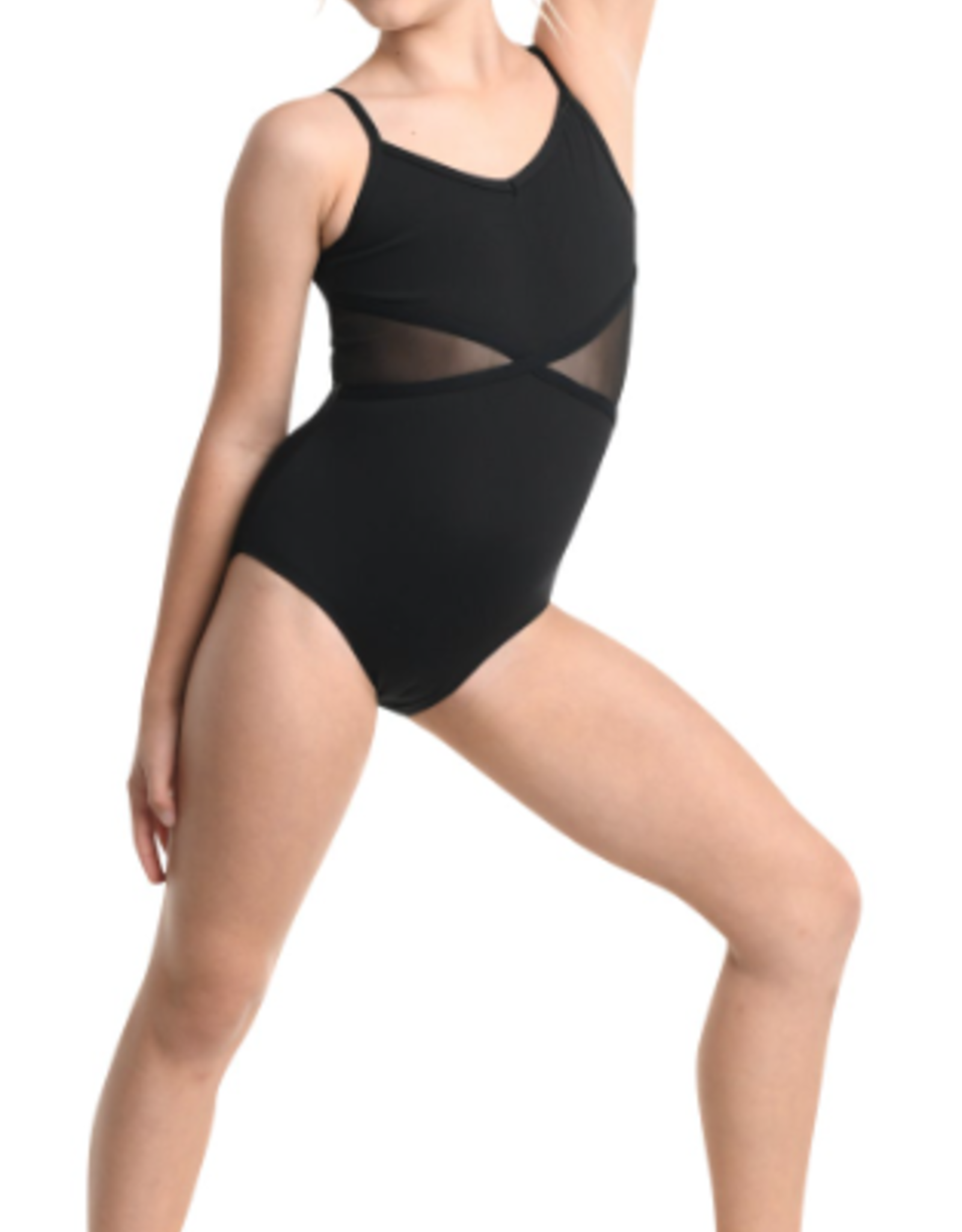 Danznmotion 21100C Alexis Cami with Sheer Inserts Youth Leotard