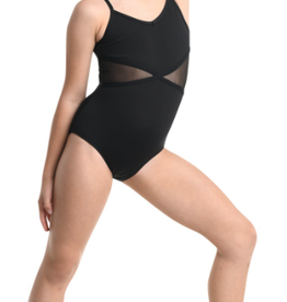 Danznmotion 21100C Alexis Cami with Sheer Inserts Youth Leotard