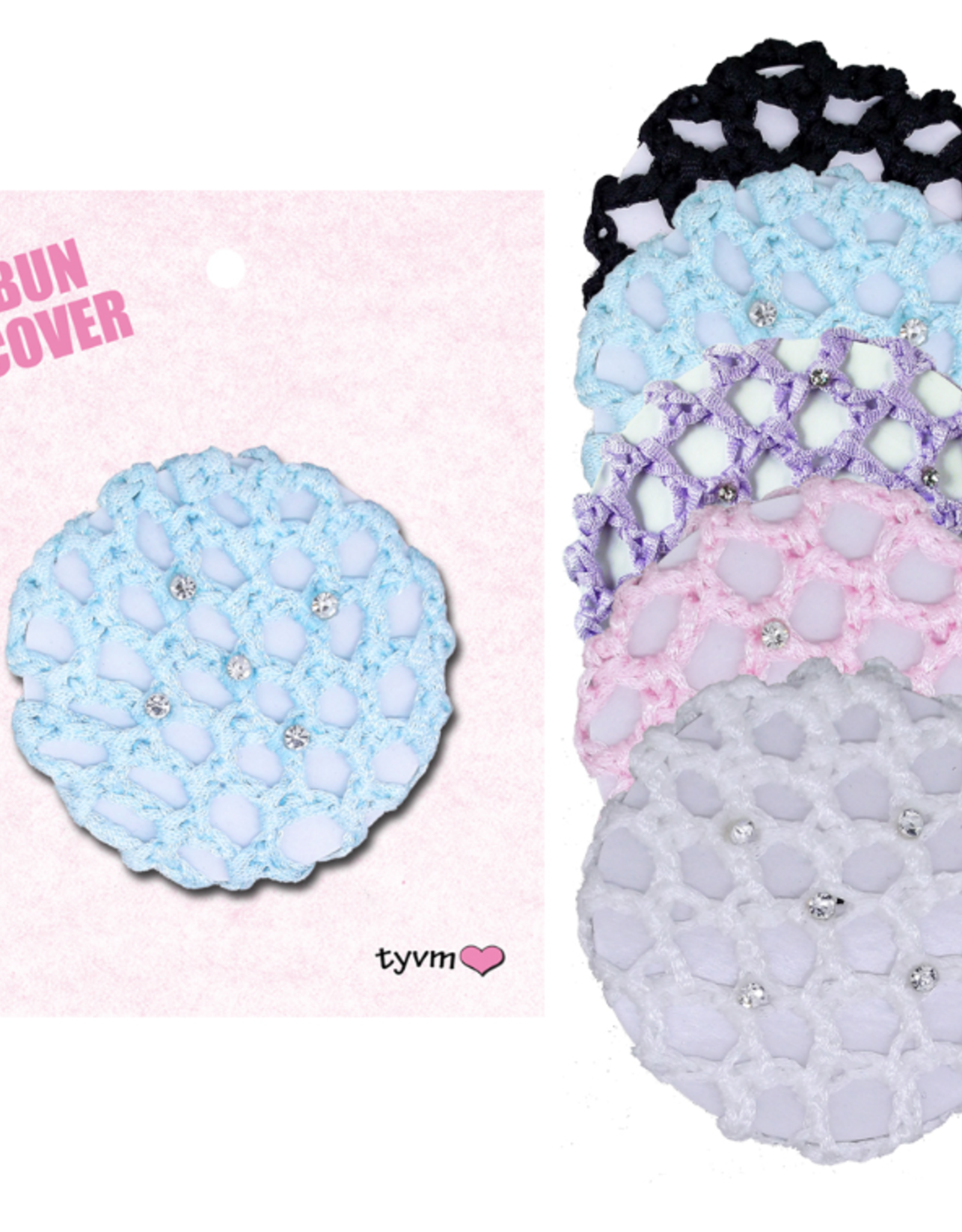 TYVM Mini Braided Bun Covers with Crystals (44514)