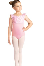 Danznmotion 24104C Flutter Sleeve Floral Print Leotard Youth