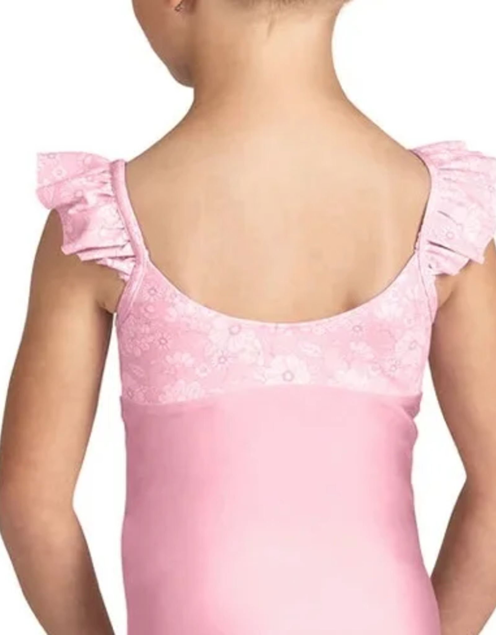 Danznmotion 24104C Flutter Sleeve Floral Print Leotard Youth