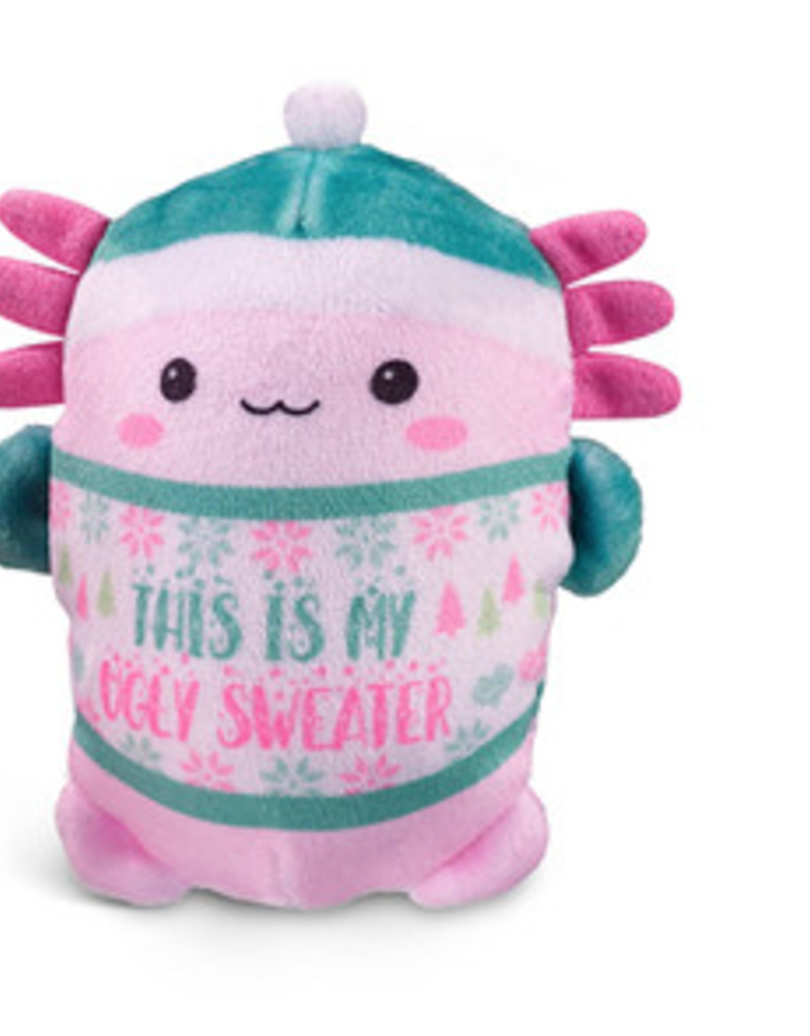 Top Trenz Bubble Stuffed Squishy Friends- Axolotl Christmas Duncan
