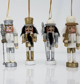 N.B.G. Nutcracker Ornament Gold or Silver 5 in.