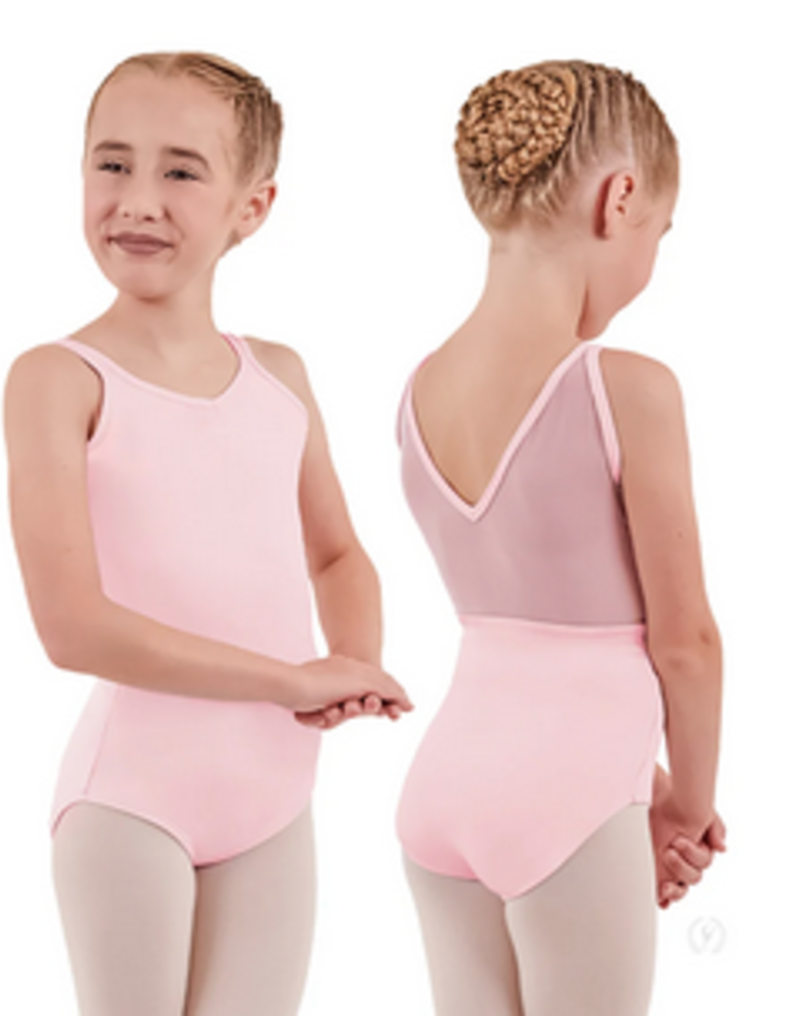 Eurotard Silhouette Mesh Double Strap Youth Leotard 41451C