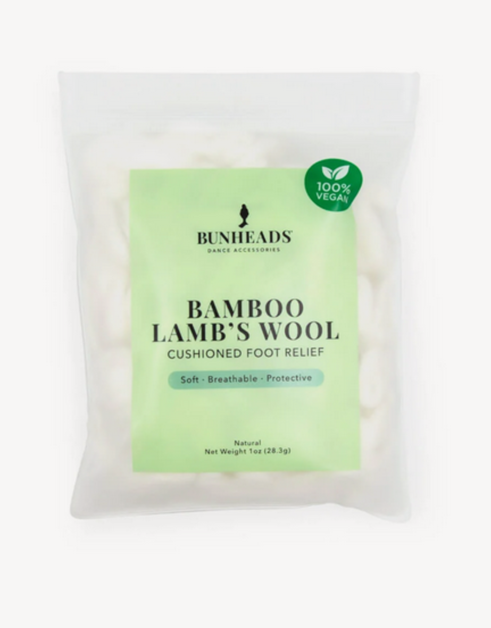 Capezio Bunheads Bamboo Lamb's Wool in color Natural