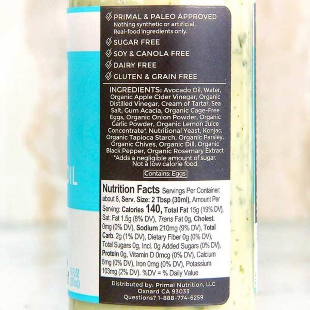 Primal Kitchen Ranch >> Primal Kitchen Primal Kitchen Ranch Dressing 8 Oz Primal Kitchen Ranch >> Primal Kitchen Primal Kitchen Ranch Dressing 8 Oz