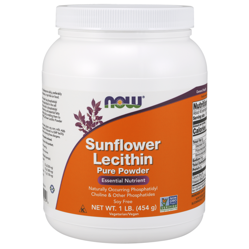 NOW NOW Sunflower Lecithin Powder (454g)