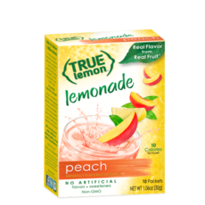True Citrus True Lemon Drink Mix, Peach Lemonade - 10 pk