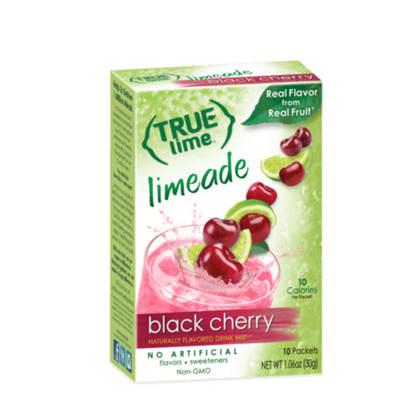 True Citrus True Lime Drink Mix, Black Cherry Limeade - 10 pk