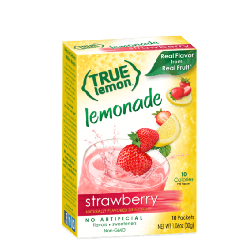 True Citrus True Lemon Drink Mix, Strawberry Lemonade - 10 Packets