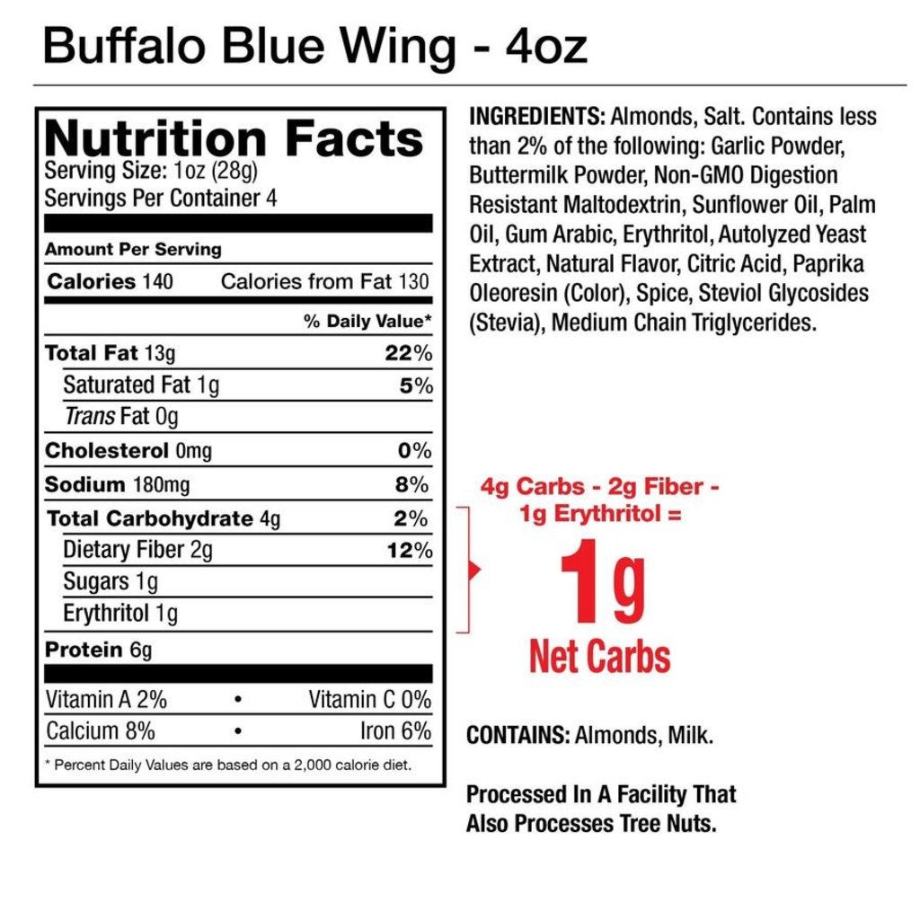 Legendary Foods Legendary Nuts: Buffalo Blue Wing Seasoned Almonds