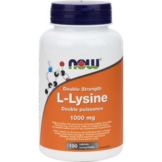 NOW NOW Double-Strength L-Lysine, 1000 mg (100 tablets)