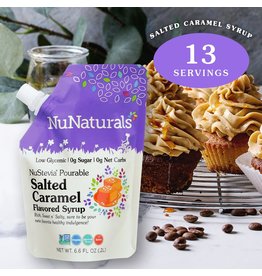 NuNaturals NuStevia Salted Caramel Syrup Pourable Pouch, 6.6 oz.
