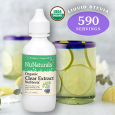 NuNaturals NuStevia Organic Clear Extract Stevia Natural Liquid Sweetener 4oz