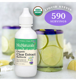 NuNaturals NuStevia Organic Clear Extract Stevia Natural Liquid Sweetener 4oz