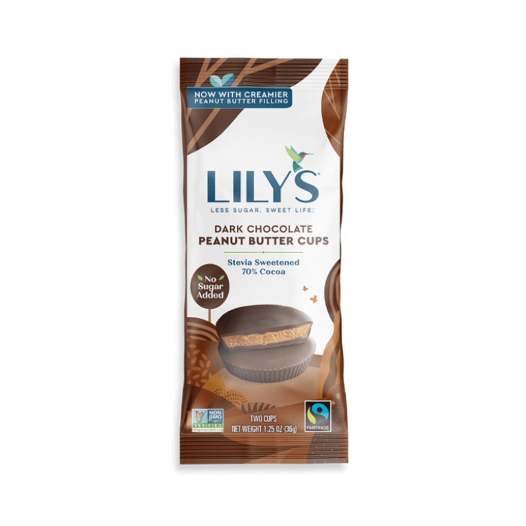Lily's Sweets Lily’s Peanut Butter Cups – 2 Pack – Dark Chocolate