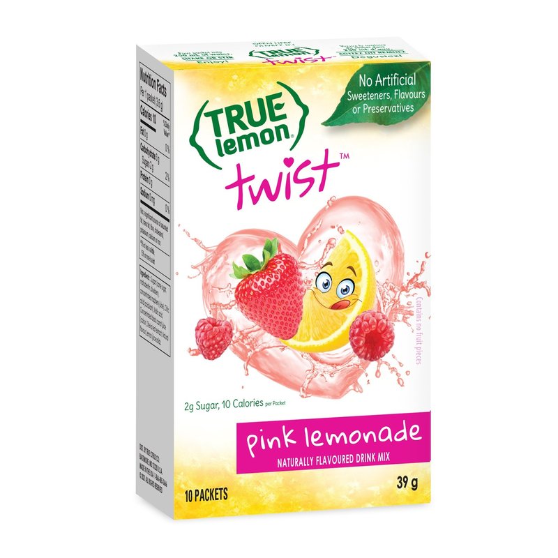 True Citrus True Lemon Twist Pink Lemonade Sticks 10ct