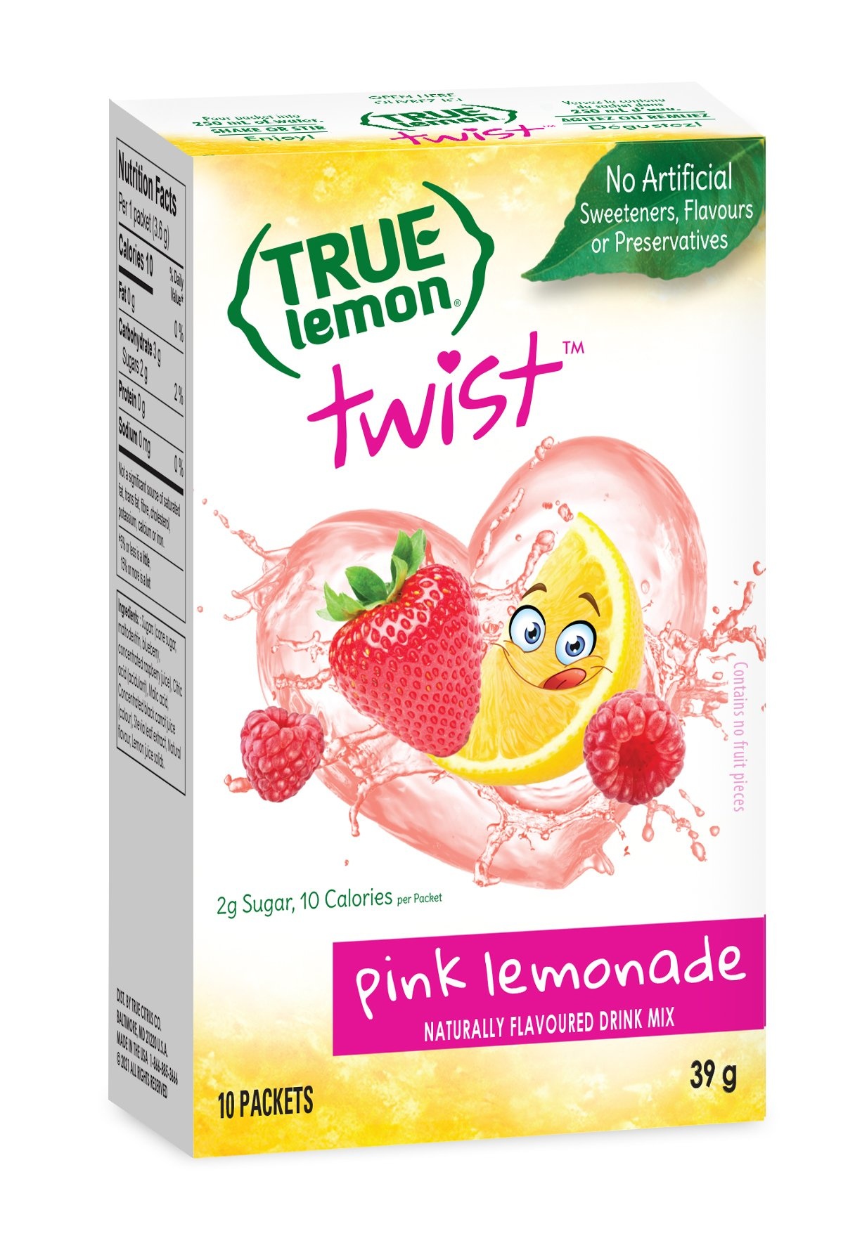 True Lemon Twist Pink Lemonade Sticks 10ct