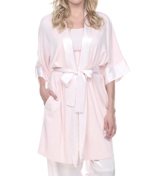 PJ Harlow Shala Satin Trim Robe With Pockets