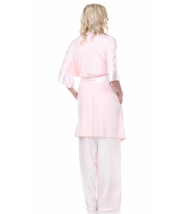 PJ Harlow Shala Satin Trim Robe With Pockets