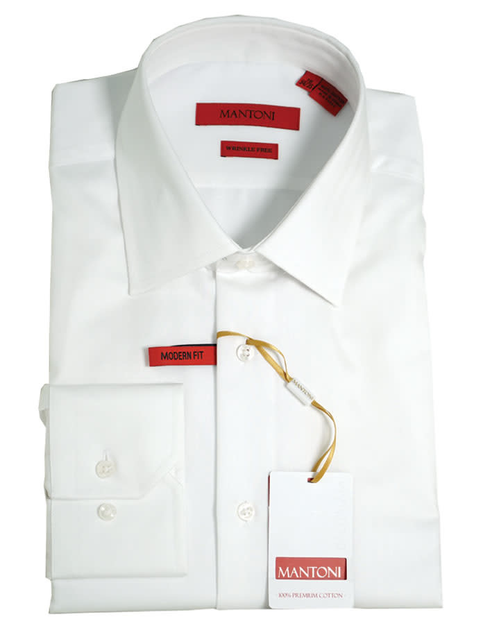 Mantoni Men's Light Blue (3) Modern Fit Dress Shirt, size 18 x 36/37 Mantoni Men's Light Blue (3) Modern Fit Dress Shirt, size 18 x 36/37