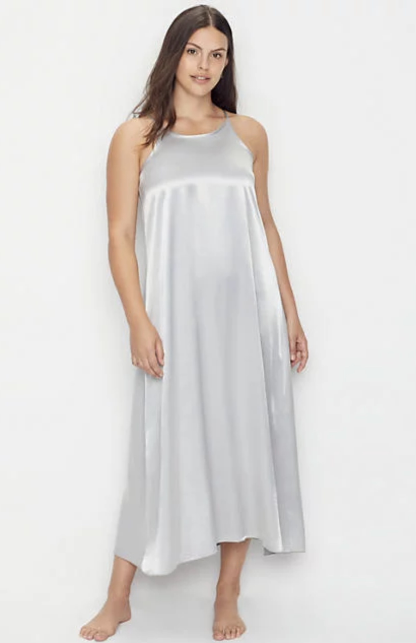 Monrow Long Satin Gown Abraham s