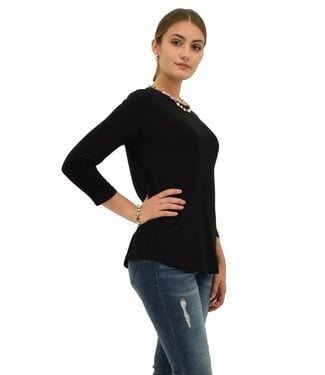 Multiples Scoop Neck Top