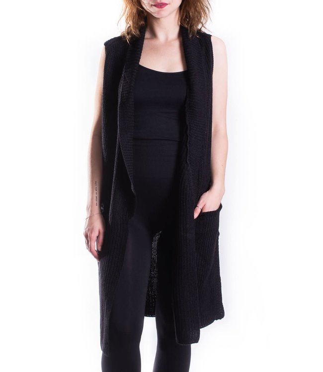 RD Style - Black Sweater Vest