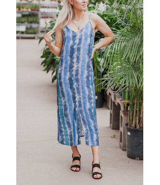 RD Style Striped Tie Dye Maxi Dress