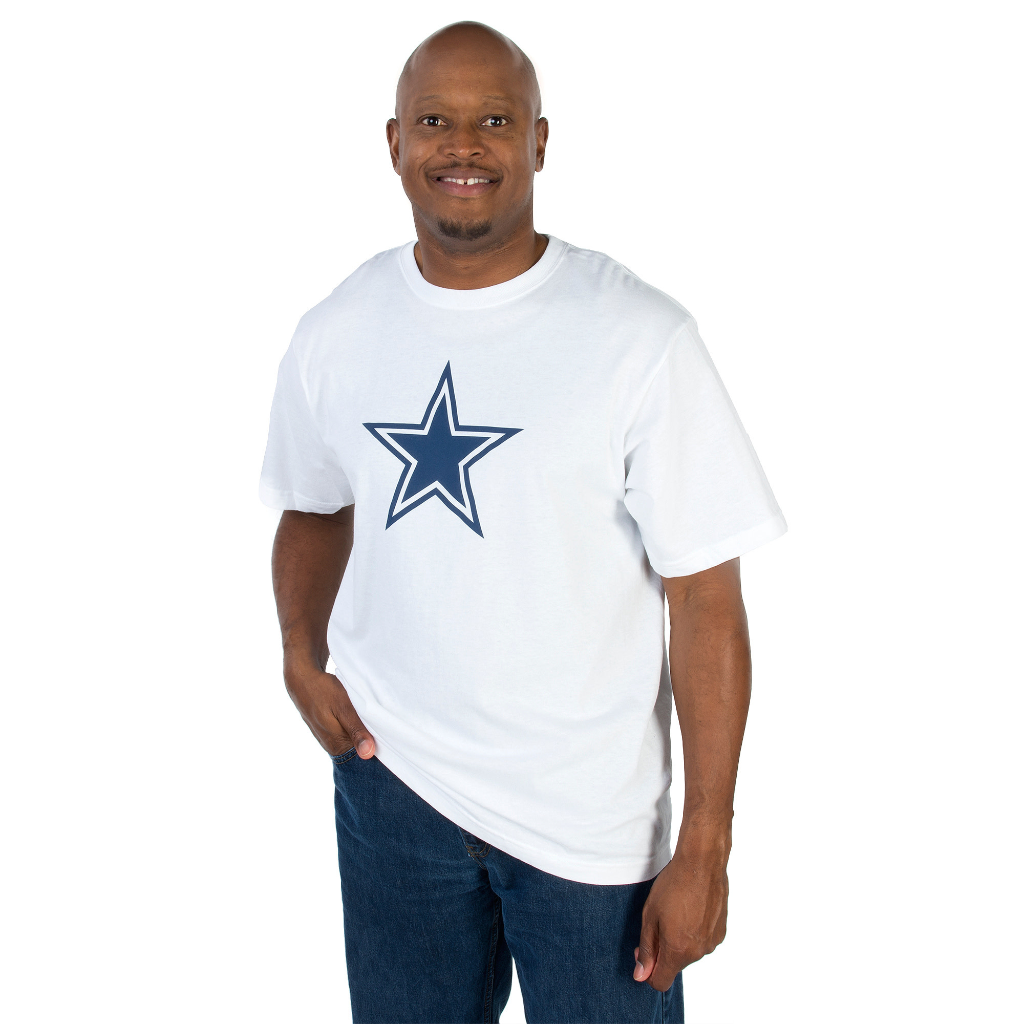 DALLAS COWBOYS , X-LARGE GREY T-SHIRTS FROM LOGO PREMIER