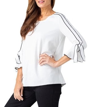 Multiples Flounce Tie Sleeve Top