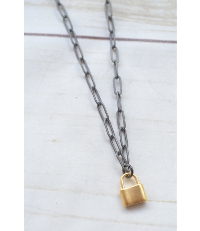 Virtue 16" Paperclip Charm Necklace