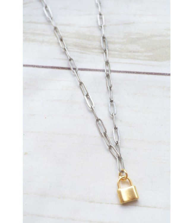 Virtue 16" Paperclip Charm Necklace