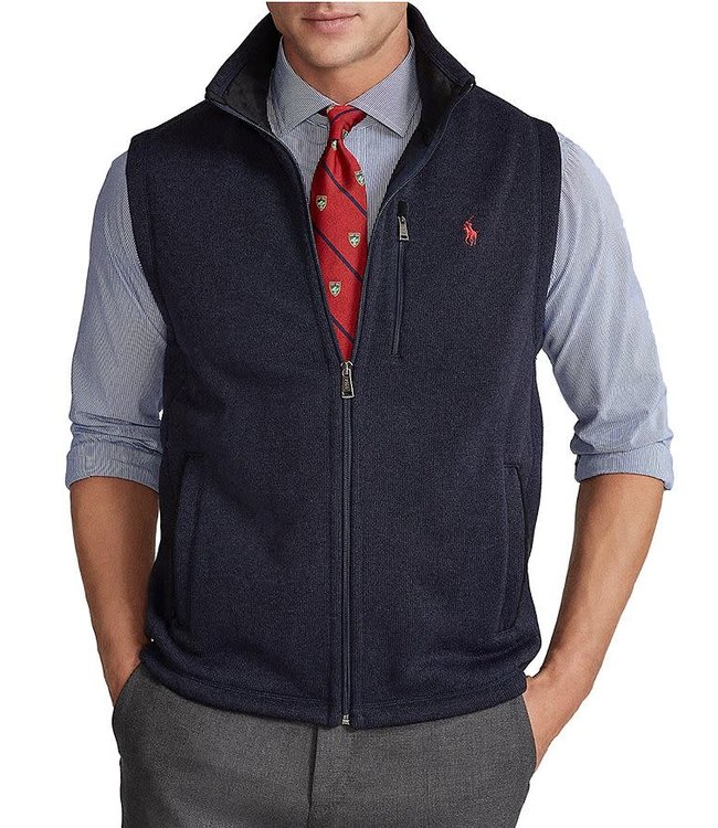 PRL Full Zip Sweater Fleece Vest - Abraham's