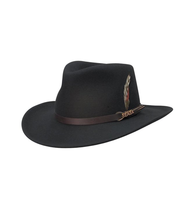 Scala Dakota Crushable Wool Felt Outback Hat