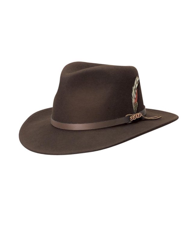 Scala Dakota Crushable Wool Felt Outback Hat