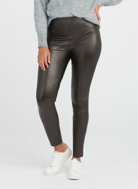 Faux Leather Croc Shine Leggings - Abraham's