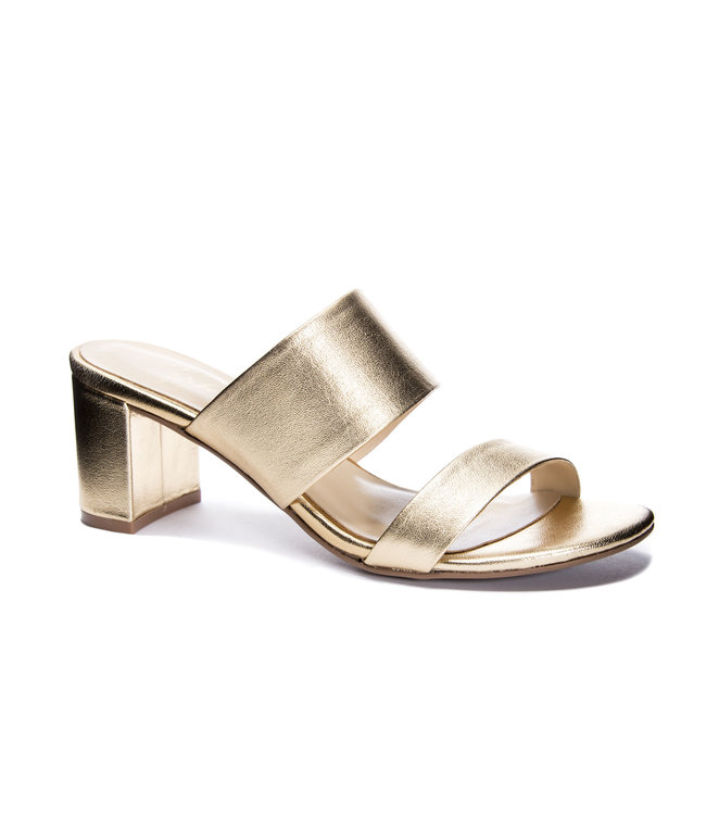 42 Gold Liya Leather Slide Sandal Abraham s