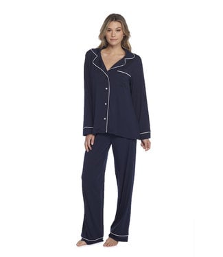 Barefoot Dreams Luxe Milk Jersey Piped PJ Set
