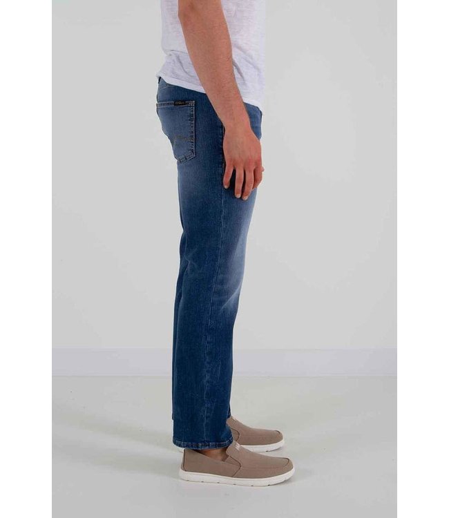 Silver Athletic Fit Tapered Leg Jeans